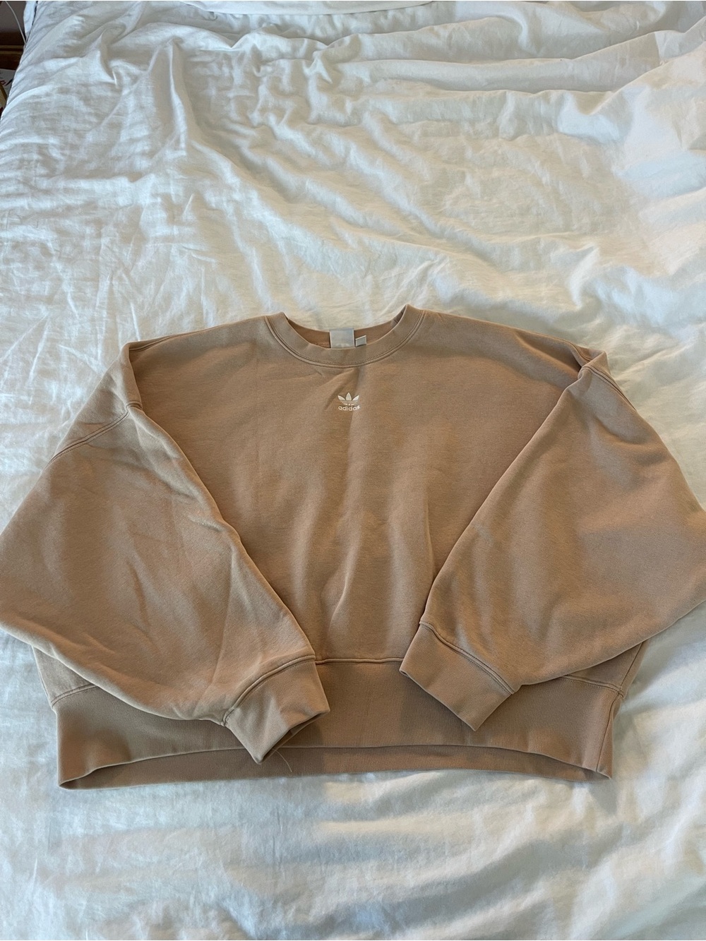 adidas Trefoil Crewneck Sweatshirt in Beige/Tan